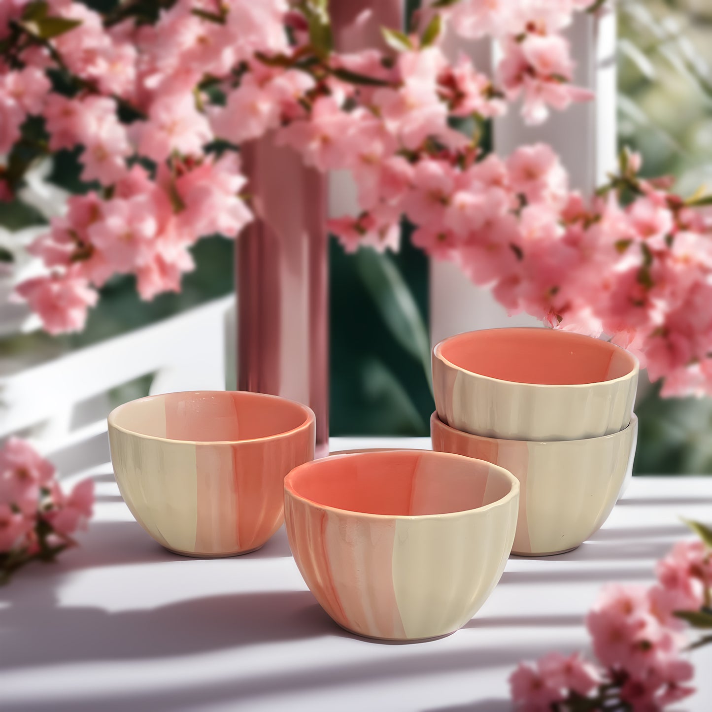 Pink and White Bowl