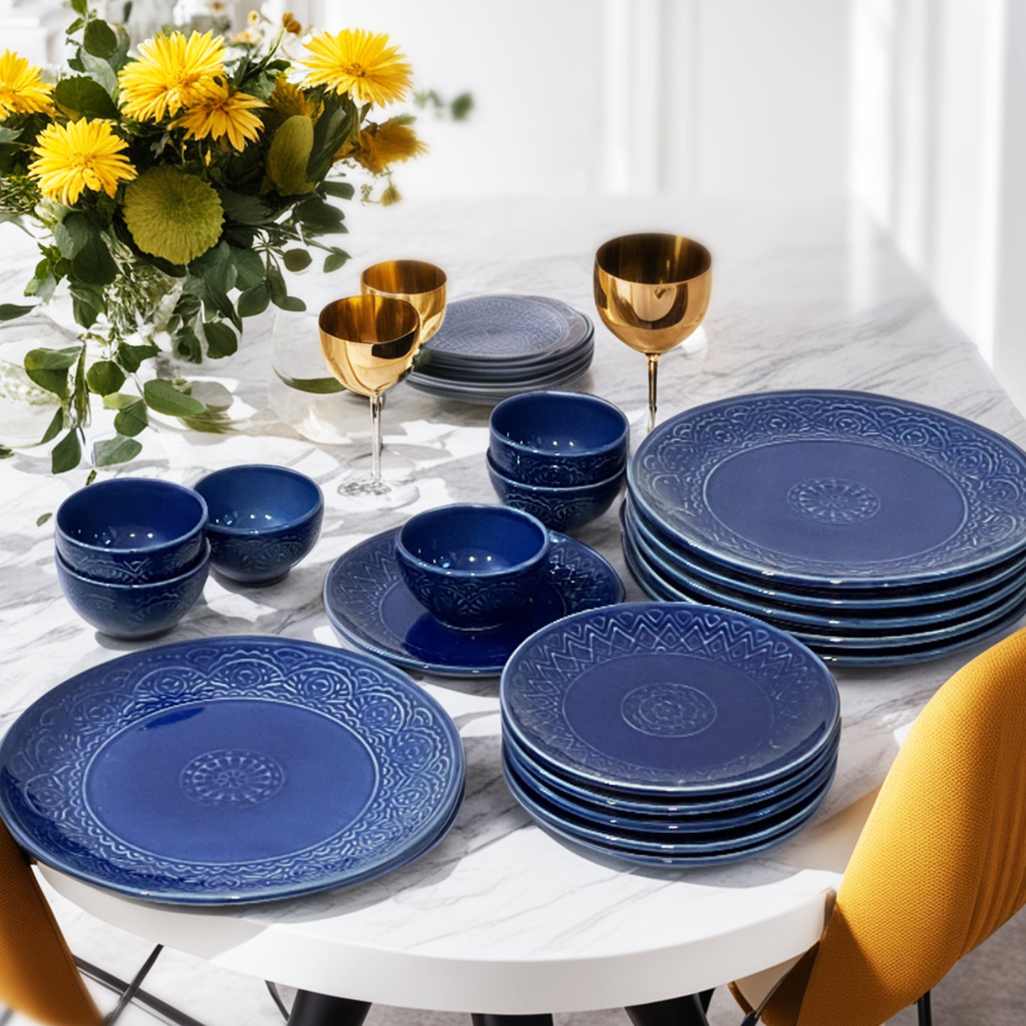 Royal Blue Premium Dinner Set