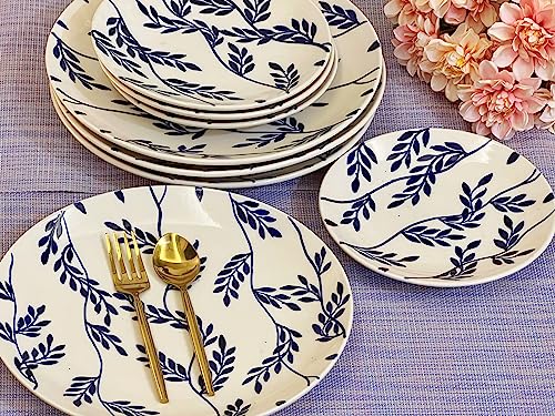 Blue Leaf Dinner Set
