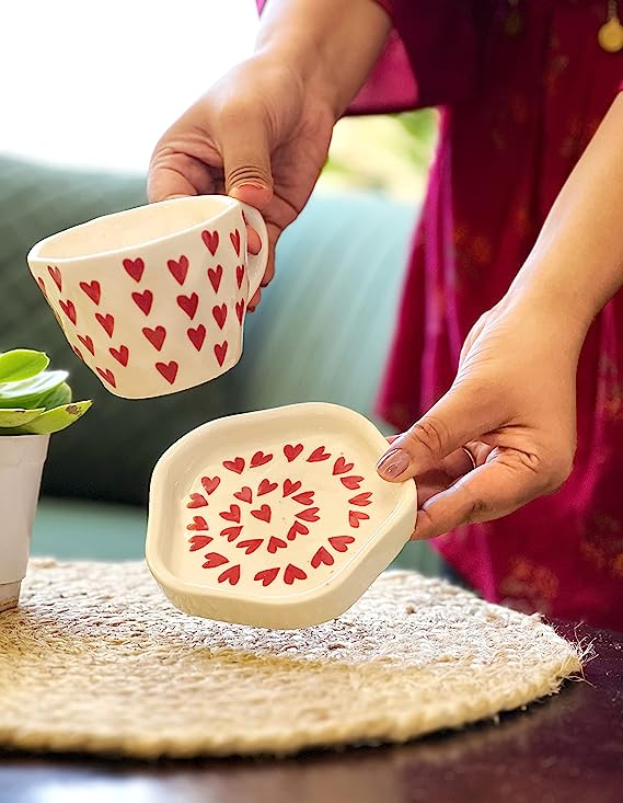 Love Latte Coffee Cup & Plate Set