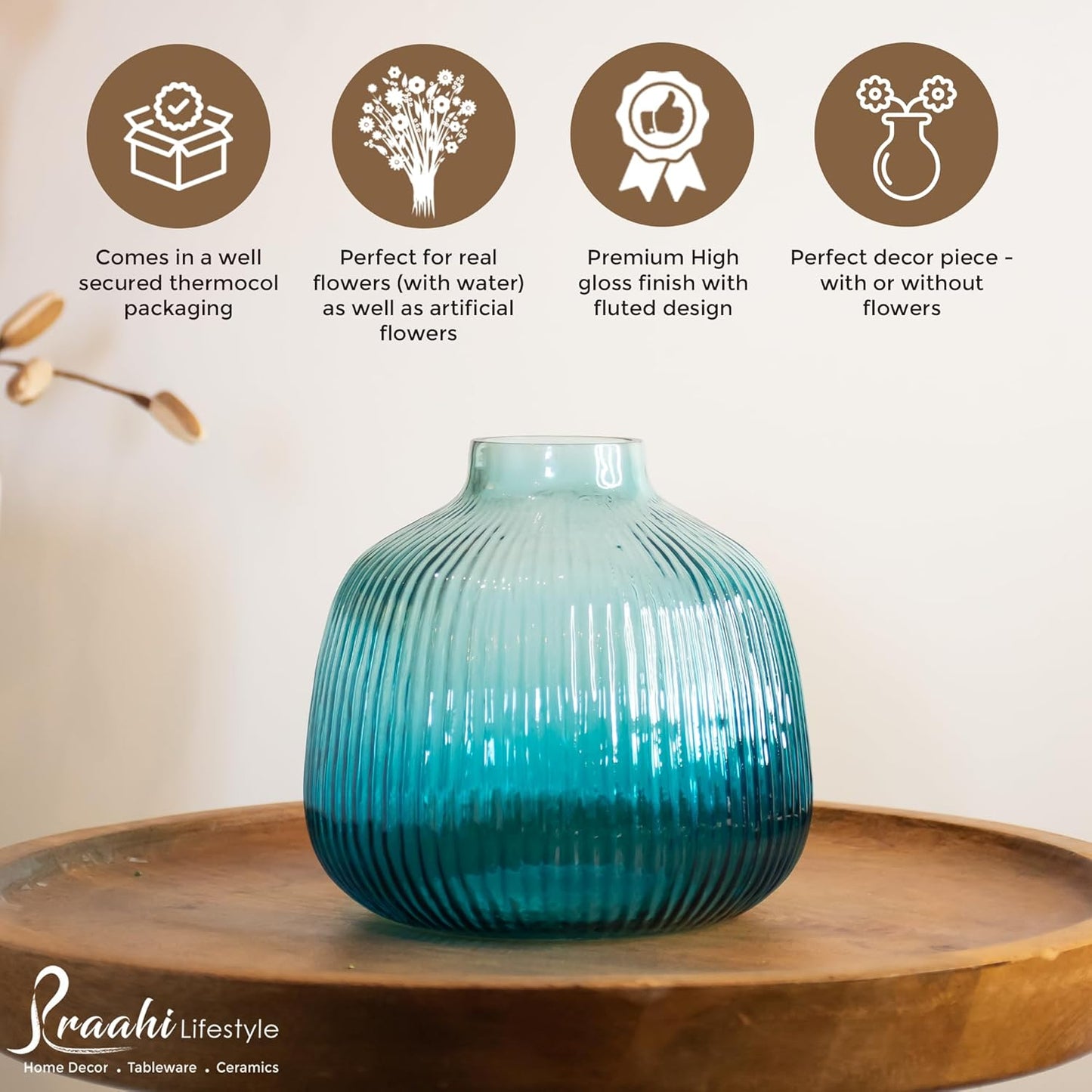 Flower pot glass for home decor