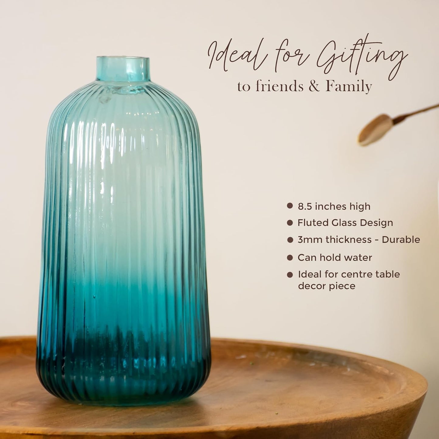 glass flower vase for gift
