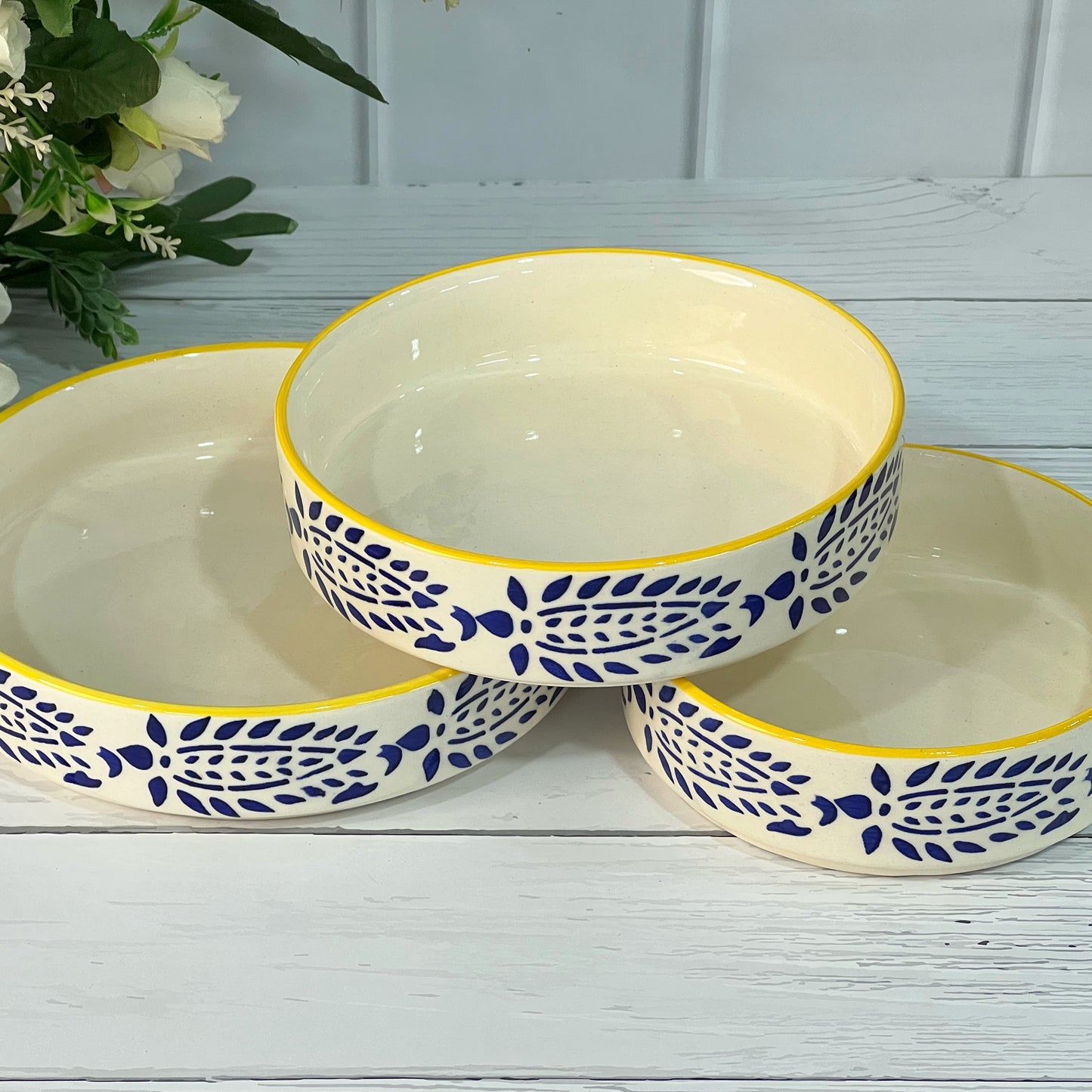 ceramic salad bowls set