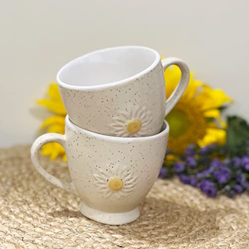 White Sunflower Coffee Mug