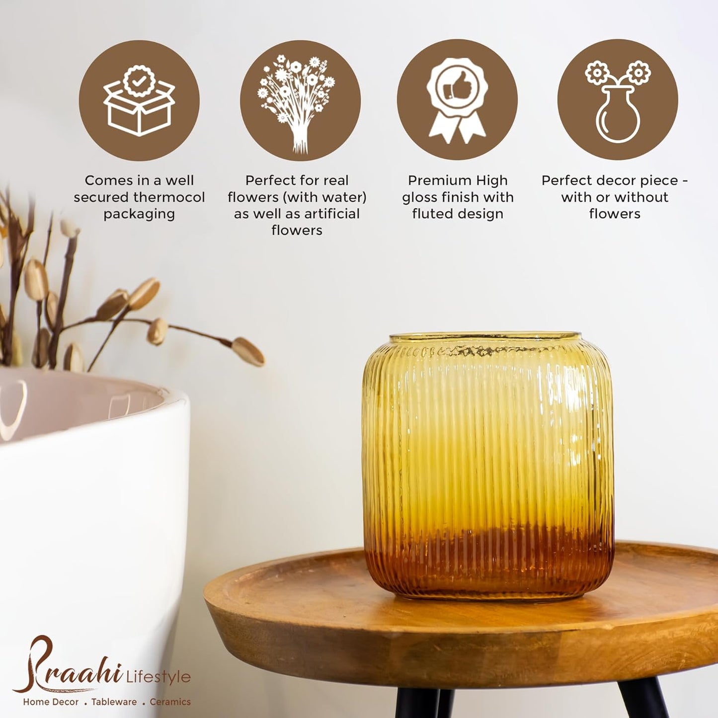 glass vase for diwali gift