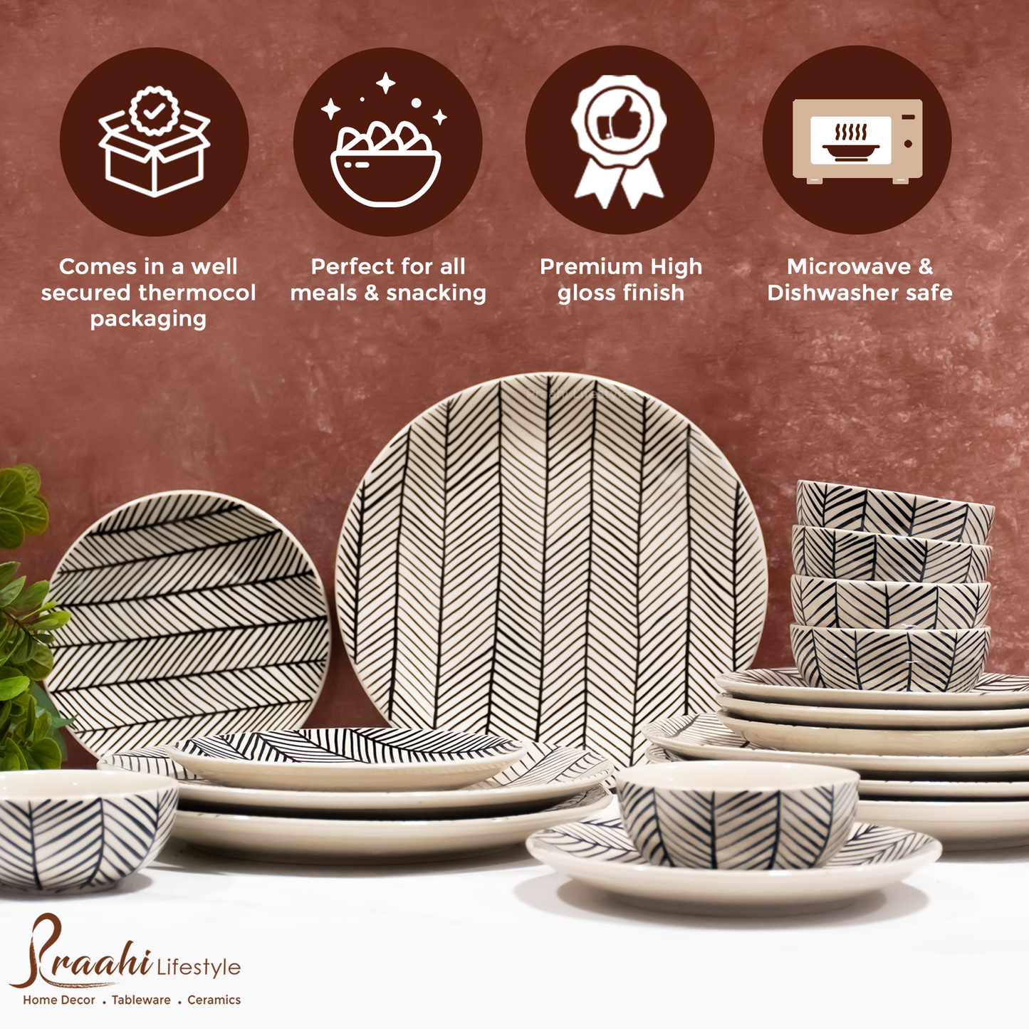 Chevron Dinner Set