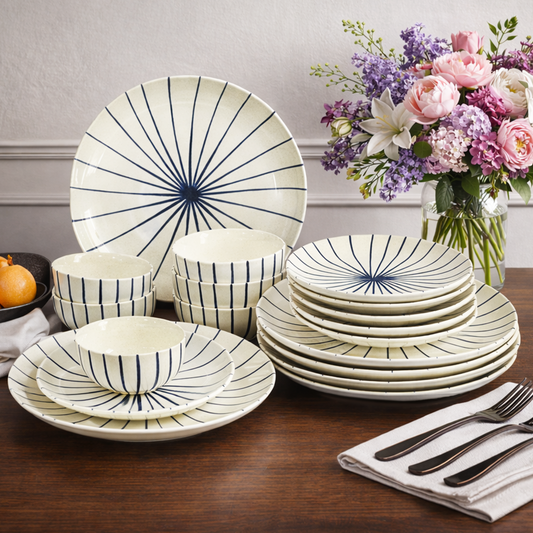 Horizon Dinner Set - Blue & White