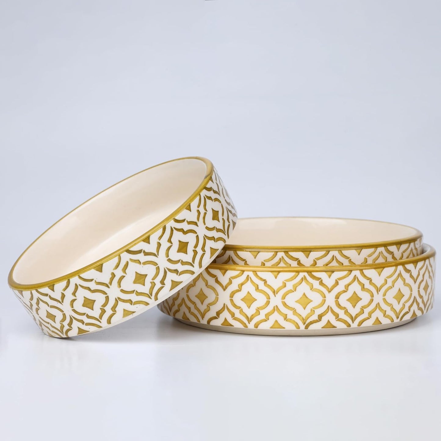 Moroccan Ceramic Salad Bowl - Set Of 3 Serving Bowl