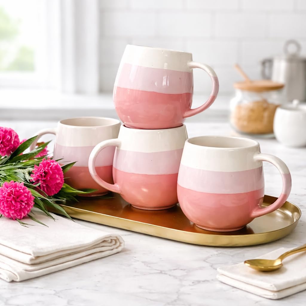 Hues of Pink Coffee Mugs set of 6