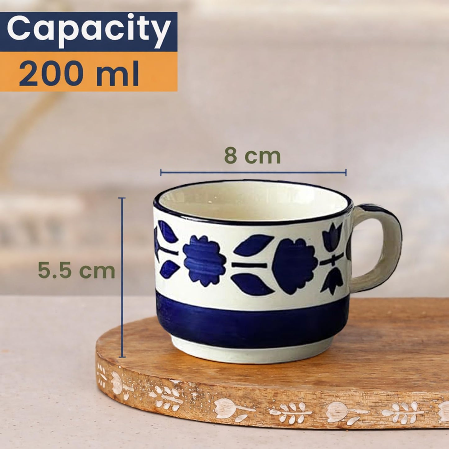 Floral Teacups | Set Of 6