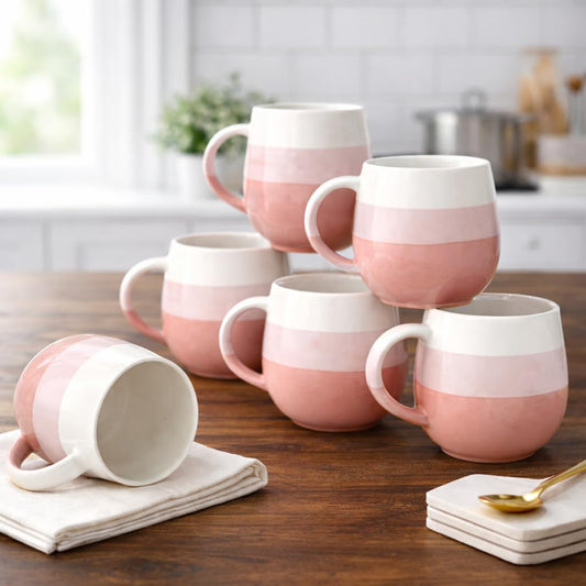 Hues of Pink Coffee Mugs set of 6